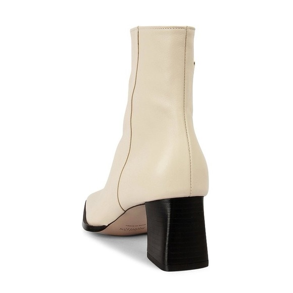 Rachel cox beige leather block heel ankle boots with gold zipper 230 size 6 - Picture 5 of 10